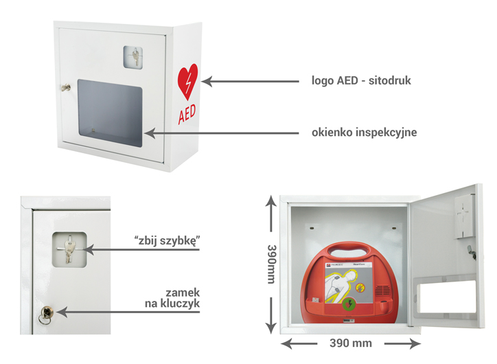 skrzynka na defibrylator AED